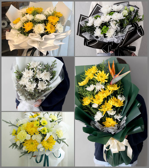 山东青岛平度市东阁街道前赵家庄村白事花束代送